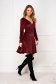 Burgundy dress velvet short cut cloche wrap over front - StarShinerS 4 - StarShinerS.com