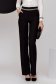 Black trousers slightly elastic fabric long flared with pockets 1 - StarShinerS.com