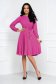 Pink dress georgette midi cloche with elastic waist with glitter details - StarShinerS 4 - StarShinerS.com