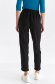 Black trousers long conical high waisted lateral pockets from elastic fabric 3 - StarShinerS.com