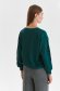 Bluza dama din material elastic verde-inchis cu croi larg si maneci bufante cu print - Top Secret 3 - StarShinerS.ro