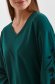 Bluza dama din material elastic verde-inchis cu croi larg si maneci bufante cu print - Top Secret 5 - StarShinerS.ro