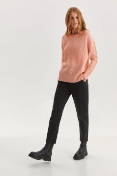 Coral sweater knitted loose fit