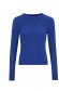 Bluza dama din tricot reiat albastra mulata cu guler rotunjit - Top Secret 6 - StarShinerS.ro