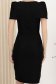 Rochie din stofa usor elastica neagra tip creion crapata pe picior - StarShinerS 5 - StarShinerS.ro
