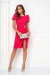 Rochie din stofa usor elastica fuchsia midi tip creion crapata pe picior - StarShinerS 5 - StarShinerS.ro