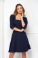 Dark blue dress slightly elastic fabric short cut cloche high shoulders - StarShinerS 2 - StarShinerS.com