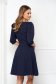 Dark blue dress slightly elastic fabric short cut cloche high shoulders - StarShinerS 3 - StarShinerS.com