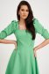 Light Green Short Cloche Dress from Slightly Elastic Fabric with Puffy Shoulders - StarShinerS 3 - StarShinerS.com