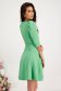 Light Green Short Cloche Dress from Slightly Elastic Fabric with Puffy Shoulders - StarShinerS 2 - StarShinerS.com
