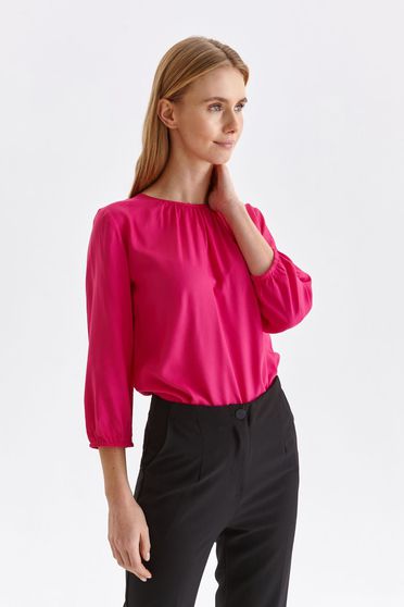 Long sleeves blouses, Pink women`s blouse thin fabric loose fit - StarShinerS.com