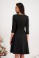 Black dress slightly elastic fabric midi cloche wrap over front - StarShinerS 3 - StarShinerS.com