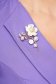 Purple dress slightly elastic fabric midi cloche wrap over front - StarShinerS 6 - StarShinerS.com