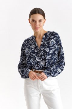 Women`s blouse thin fabric loose fit with v-neckline