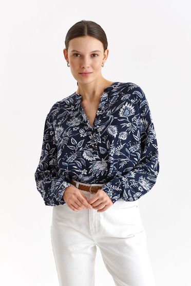 Casual Blouses, Women`s blouse thin fabric loose fit with v-neckline - StarShinerS.com