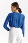 Blue women`s blouse thin fabric loose fit with v-neckline 3 - StarShinerS.com