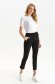 Black trousers from elastic fabric conical with zipper details pockets 2 - StarShinerS.com