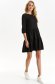 Black dress thin fabric short cut loose fit 1 - StarShinerS.com