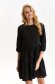 Black dress thin fabric short cut loose fit 2 - StarShinerS.com