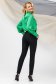 Green women`s blouse from satin loose fit bow accessory 6 - StarShinerS.com