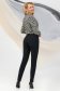 Black trousers slightly elastic fabric conical high waisted 3 - StarShinerS.com
