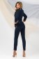 Navy blue blazer made from slightly stretchy fabric with a fitted cut - PrettyGirl 3 - StarShinerS.com