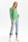 Bluza dama din material elastic verde cu croi larg si slit lateral - Top Secret 2 - StarShinerS.ro