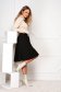 Black skirt crepe midi cloche with elastic waist - StarShinerS 1 - StarShinerS.com