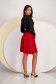 Red skirt crepe midi cloche with elastic waist - StarShinerS 2 - StarShinerS.com