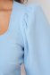 Lightblue women`s blouse crepe tented with puffed sleeves with cuffs - StarShinerS 6 - StarShinerS.com