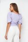 Lila women`s blouse crepe tented with puffed sleeves with cuffs - StarShinerS 2 - StarShinerS.com