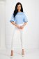 Lightblue women`s blouse from satin loose fit with cuffs with decorative buttons - StarShinerS 4 - StarShinerS.com