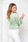 Mint women`s blouse from satin loose fit with cuffs with decorative buttons - StarShinerS 2 - StarShinerS.com