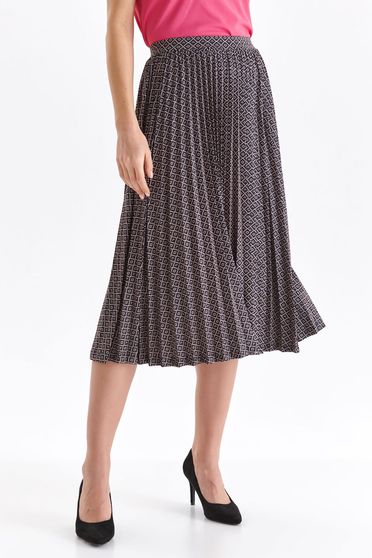 Midi skirts, Skirt pleated thin fabric midi cloche with elastic waist - StarShinerS.com