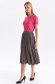 Skirt pleated thin fabric midi cloche with elastic waist 2 - StarShinerS.com