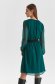 Rochie din voal verde-inchis scurta in clos cu elastic in talie si maneci bufante - Top Secret 3 - StarShinerS.ro