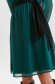 Rochie din voal verde-inchis scurta in clos cu elastic in talie si maneci bufante - Top Secret 6 - StarShinerS.ro