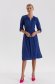 Dark blue dress georgette midi cloche with elastic waist 2 - StarShinerS.com