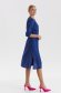 Dark blue dress georgette midi cloche with elastic waist 4 - StarShinerS.com