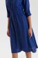 Dark blue dress georgette midi cloche with elastic waist 6 - StarShinerS.com