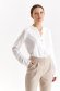 White women`s blouse thin fabric loose fit with v-neckline 1 - StarShinerS.com