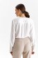 White women`s blouse thin fabric loose fit with v-neckline 3 - StarShinerS.com