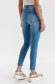 Blue trousers denim conical medium waist with crystal embellished details 3 - StarShinerS.com