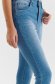 Blue trousers denim conical medium waist with crystal embellished details 4 - StarShinerS.com