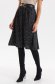 Black skirt thin fabric midi flaring cut accessorized with belt 2 - StarShinerS.com