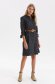Rochie din material subtire neagra scurta cu croi larg si accesoriu tip curea - Top Secret 2 - StarShinerS.ro