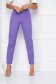 High-Waisted Tapered Purple Stretch Fabric Trousers - StarShinerS 3 - StarShinerS.com