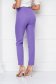 High-Waisted Tapered Purple Stretch Fabric Trousers - StarShinerS 4 - StarShinerS.com