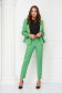 Pantaloni din stofa usor elastica verde-deschis conici cu talie inalta - StarShinerS 2 - StarShinerS.ro