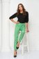 Lightgreen trousers high waisted conical long slightly elastic fabric - StarShinerS 1 - StarShinerS.com